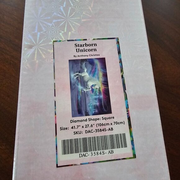 DIY Diamond Art Kit "Starborn Unicorn" By Anthony Christou, 41.7" x 27.6", New - Picture 2 of 11